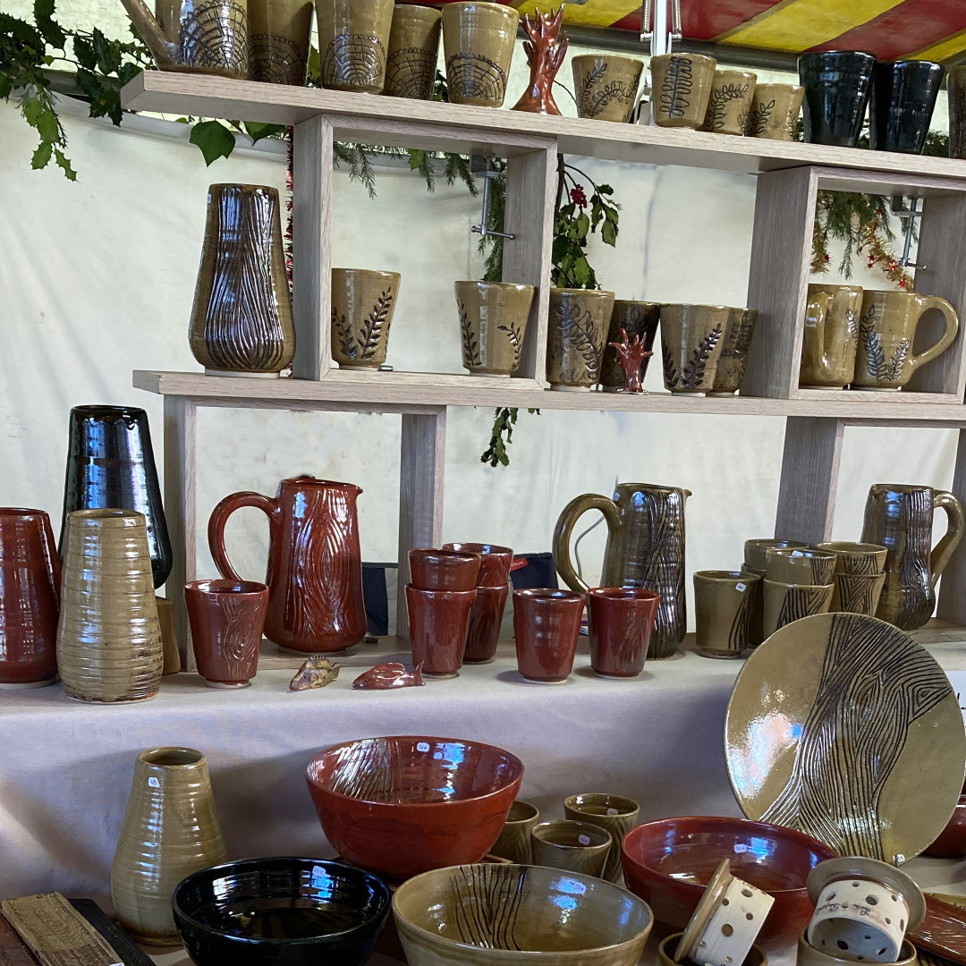 Stand de poterie de l'atelier de LA PAPOTERIE - Marché de Noël 2022