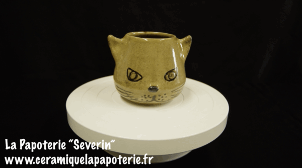 Une tasse chat dont le nom est "Séverin"
