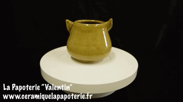 Une tasse chat dont le nom est "Valentin" - vue de dos